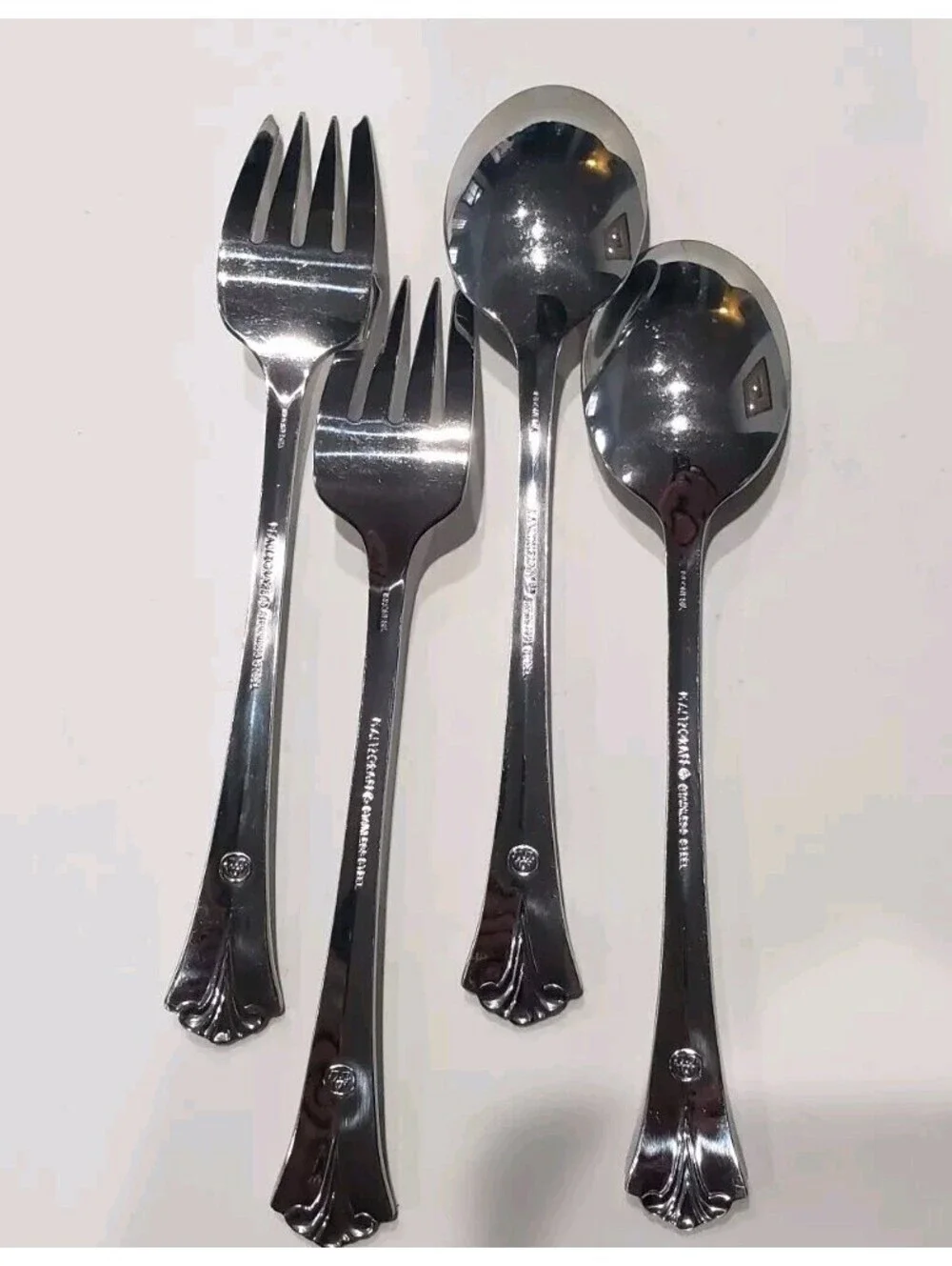 Pfaltzgraff ELLINGTON Flatware Forks Spoons Knives Stainless Steel 18/8 Lot Of 6